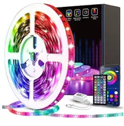 Led Lights for Bedroom, Led Strip Lights Music Sync Color Changing App Control Led Light Strips with Remote, for Room Bedroom Party Decoration 32.8FT