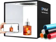 PULUZ 10"x10" Photo Light Box Photography Lightbox Tent & 12 Colors Backdrops US