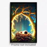 Pixel Art Poster - Admired Nest (8 Bit Psychedelic Trippy Video Game Print)