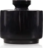stylish marble sugar dispenser 3.5 oz salt cellar, salt container and marble décor 3" X 3" Kitchen décor and Salt Pepper Bowls salt dispenser (Black)