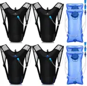 4 Pack Hydration Backpack Pack with 2L Water Bladder, Lightweight Water Backpack
