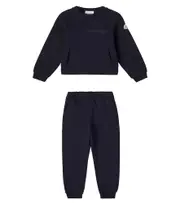[Moncler Enfant] Moncler Enfant Logo cotton tracksuit Y 14 blue