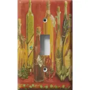SnazzySwitch Olive Oil Bottles Decorative Light Switch Plate Cover