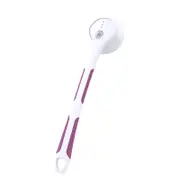 Electric Brush for Back, Face, Body and Feet, 5 Removable, Detachable Soft Bristle Silicone Brush Heads for Face, USB Rechargeable(Purple)
