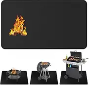 60 x 40 inch Under Grill Mats for Outdoor Grill, Double-Sided Fireproof, Oil and Waterproof Protective Mat for Grass and Deck, Outerdoor BBQ Mat Fire Pit Mat Fireplace Mat