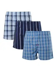 [Mitch Dowd] Woven Boxer 3 Pack in Blue