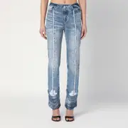 [Diesel] Bootcut jeans D-Ginna blue washed effect 28 Blue