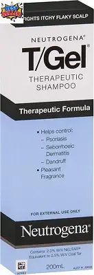 T/Gel Therapeutic Shampoo 200ml for Dandruff Psoriasis Itchy Scalp Care