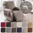 1 Seater Quilted Anti-wear Recliner Sofa Covers Sofa Mat Solid Color Sofa Covers
