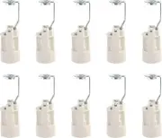 Nmaov 2024 New E14 Bulb Base Adjustable E14 Lamp Sockets Converter E14 Sockets Candle Lamp Holder 10 Pcs