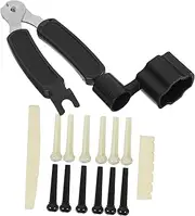 JEWEDECO Guitar Maintenance Tool Set Acoustic Guitar Bridge Pins String Rests Peg Winder Replacement Parts