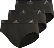 [adidas] Men's Performance Stretch Cotton Brief Underwear (3-Pack) Designed for Active Comfort and All Day Wear