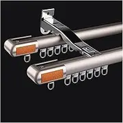 Heavy Duty Curtain Track, Ceiling Curtain Track Set, Aluminum Alloy Curtain Rails, for Window Shower Bedroom Hospital Room Divider (Color : B2-Side, Size : 300cm10ft2 *
