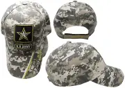U.S. Army Star ACU Digital Camo ACTIVE DUTY VETERAN Embroidered Cap Hat LICENSED