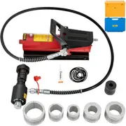 VEVOR Hydraulic Exhaust Pipe Expander, 1-5/8" to 4-1/4" Size, 10 T Pedal Pump Included with 4 Dies, 2 Storage Cases for Copper Aluminum Tubes in Car R