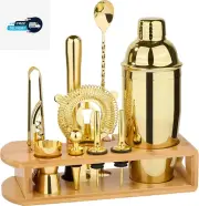 Wukuna Cocktail Shaker Set Bartender Kit : 12-Piece Bar Tool Set with Bamboo Sta