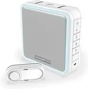 Honeywell Home, White DC915S 9 Series Wireless doorbell 200 m Range, 8 melodies, LED & Halo Light Warning, L