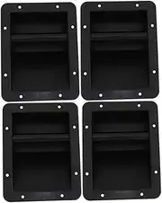 SHINEOFI 4pcs Speaker Handle Speaker Handle Part Small Carrier Side DIY Replacement for Amplifier Supplies Black Plastic