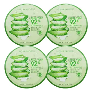 NATURE REPUBLIC 92%蘆薈補水修護保濕凝膠300ml(4入組)/ 平行輸入