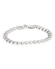 Bloomingdale's Fine Collection Sterling Silver Small Parallel Curb Chain Bracelet