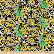 Sykel Enterprises NCAA West Virginia Pop Art Cotton Multi, Fabric by the Yard