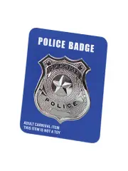 Police Badge Metal Cops & Robbers Accessory Policeman Fancy Dress