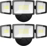 55W Flood Lights Outdoor 2 Pack LED Security Lights 5500LM 6500K Outdoor