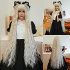Blonde Synthetic Wigs with Bangs 44-inch Cosplay Lolita Wigs Role-playing