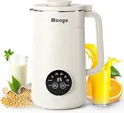 Mooye Automatic Nut Milk Maker Machine, 8 in 1 Soy Milk Maker, 35 oz Almond Machine Maker, 12-Hour Delay, Keep Warm, Non Dairy Beverages, Juice/Rice Paste/Clean/Milk Shake, 800W Heating, Self Cleaning