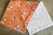 Baby Burp Cloth/ Cute Peter Rabbit Fabric/100% Cotton/Towel Backed/Free Post