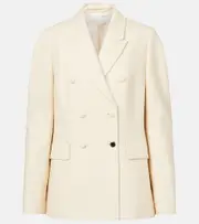 [Gabriela Hearst] Gabriela Hearst Sedna double-breasted silk blazer AU 16 white