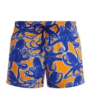 MEN STRETCH SHORT SWIM TRUNKS POULPES XL,L,XXL,M,XXXL Mango/Orange