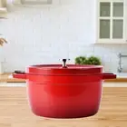 Cast Iron Enamel Pot Non Stick Easy to Clean Saucepan for Travel BBQ Home
