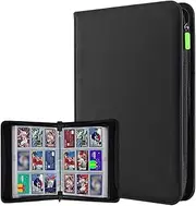 Trading Card Binder With 50 Detachable Sleeves For 900 Cards, 9 Pocket Card Holders For Baseball Cards, YuGiOh, MTG, TCG, Sports Cards, Game Cards, Photocards, Trading Cards(Black)