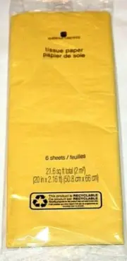 American Greetings Yellow Tissue Paper 6 Sheets