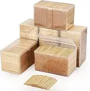 Jerify 15000 Pieces Bamboo Toothpicks Bulk Round Single Point Tooth Picks Long Toothpicks with Clear Plastic Storage Box 6 Packs of 2500 Toothpicks for Party Fruit Dessert Barbecue Teeth Cleaning
