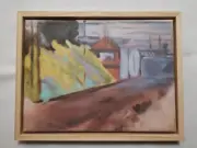 Oil Painting - After Clarice Beckett - Morning Train Station