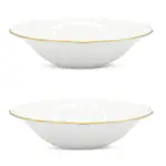 Twig New York Amelie Brushed Gold 9 Soup Pasta Bowl, Set of 2
