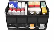 Storage Basket for Car Suitcase, Car Storage Box - Oxford Fabric Foldable Large Capacity Car Trunk Cargo Organiser, Waterproof Pressure-resistant Automotive Storage Box with Handle and
