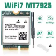 Wi-Fi 7 MT7925 M.2 Key E Tri-Band 5374Mbps Bluetooth 5.3 Laptop PC Wireless Card