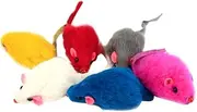 Ipetboom 14 Pieces Rabbit Hair Mice Toys Cat Mouse Toys Pet Supplies for Cats Pet Accessories Random Color