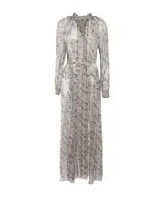 abito chiffon seta stampa 'dune lily' 1,2 grey