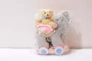 CHERISHED TEDDIES NOS PULL-A-LONGS PLUSH BEAR PULL WITH ELEPHANT NEW AND SEALED
