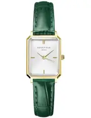 [Rosefield] The Octagon XS Croco Leather Watch in Green