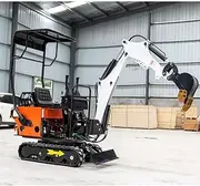 Mini Digger Hydraulic Mini Excavator Loader - Versatile Bagger with Auger, Grab, Hydraulic Hammer & Narrow Bucket Attachments for Enhanced Performance