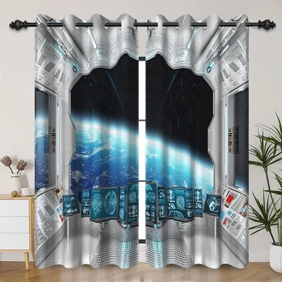 Fantasy Curtains Futuristic Spaceship Architecture Sci Fi Style Inner View Sp...