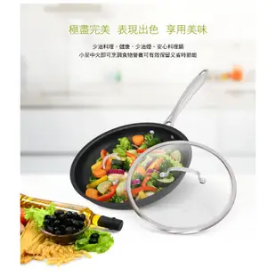 【Cuisinart美膳雅】專業不沾抗刮超硬陽極單柄煎鍋24cm(DSA22-24GTW)