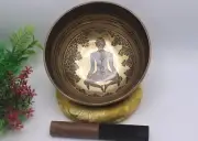 Elevate the Spiritual Journey with 9" Handmade Meditating Yogi Singing Bowl