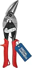 MIDWEST Aviation Snip - Left Cut Offset Stainless Steel Cutting Shears with Forged Blade & KUSH'N-POWER Comfort Grips - MWT-SS6510L