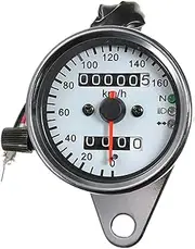 Peakloong Motorcycle Universal 12V LCD Speedometer Odometer Gauge Dual Purpose with LED Signal Light Backlight Indicator